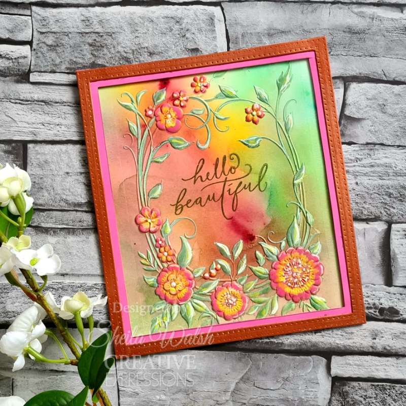 Plantillas para colorear Creative Expressions Floral Symphony Companion, 6 pulg. x 8 pulg., juego de 2-2
