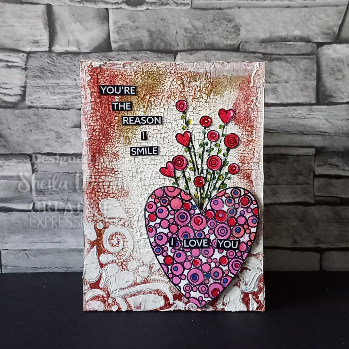 Woodware Clear Singles Bubble Heart 4 in x 6 in Stamp-18