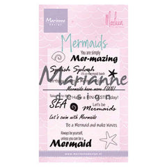Marianne Design Clear Stamps Mermaid sentiments by Marleen-1