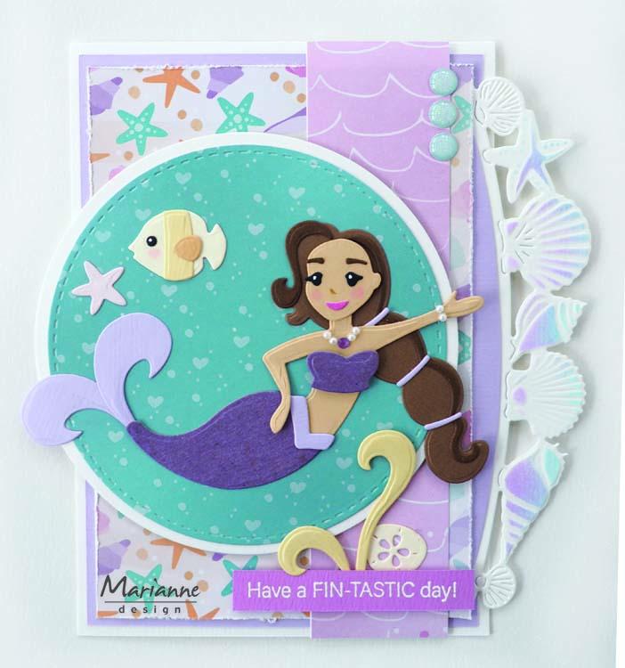 Marianne Design Clear Stamps Mermaid sentiments by Marleen-2