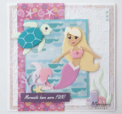 Marianne Design Clear Stamps Mermaid sentiments by Marleen-3