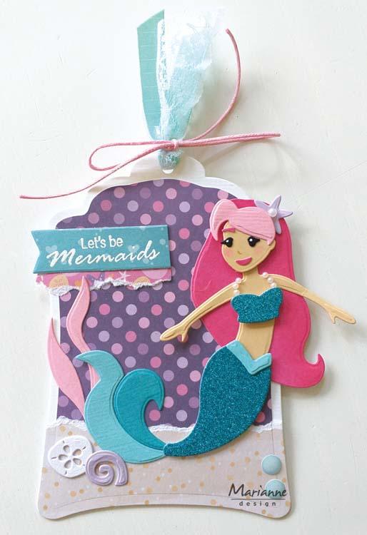 Marianne Design Clear Stamps Mermaid sentiments by Marleen-4