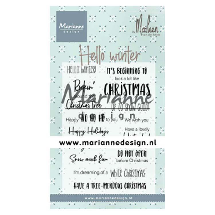 Marianne Design Clear Stamps Hello Winter By Marleen-1