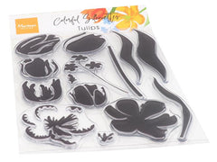 Colorful Silhouettes Tulips Clear Stamps-1
