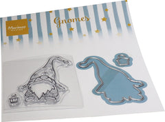 Marianne Design Clear Stamp & Die Set - Gnome & Lantern-1