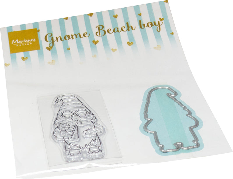 Marianne Design Stamp & Die Set - Gnomes Beach Boy-1