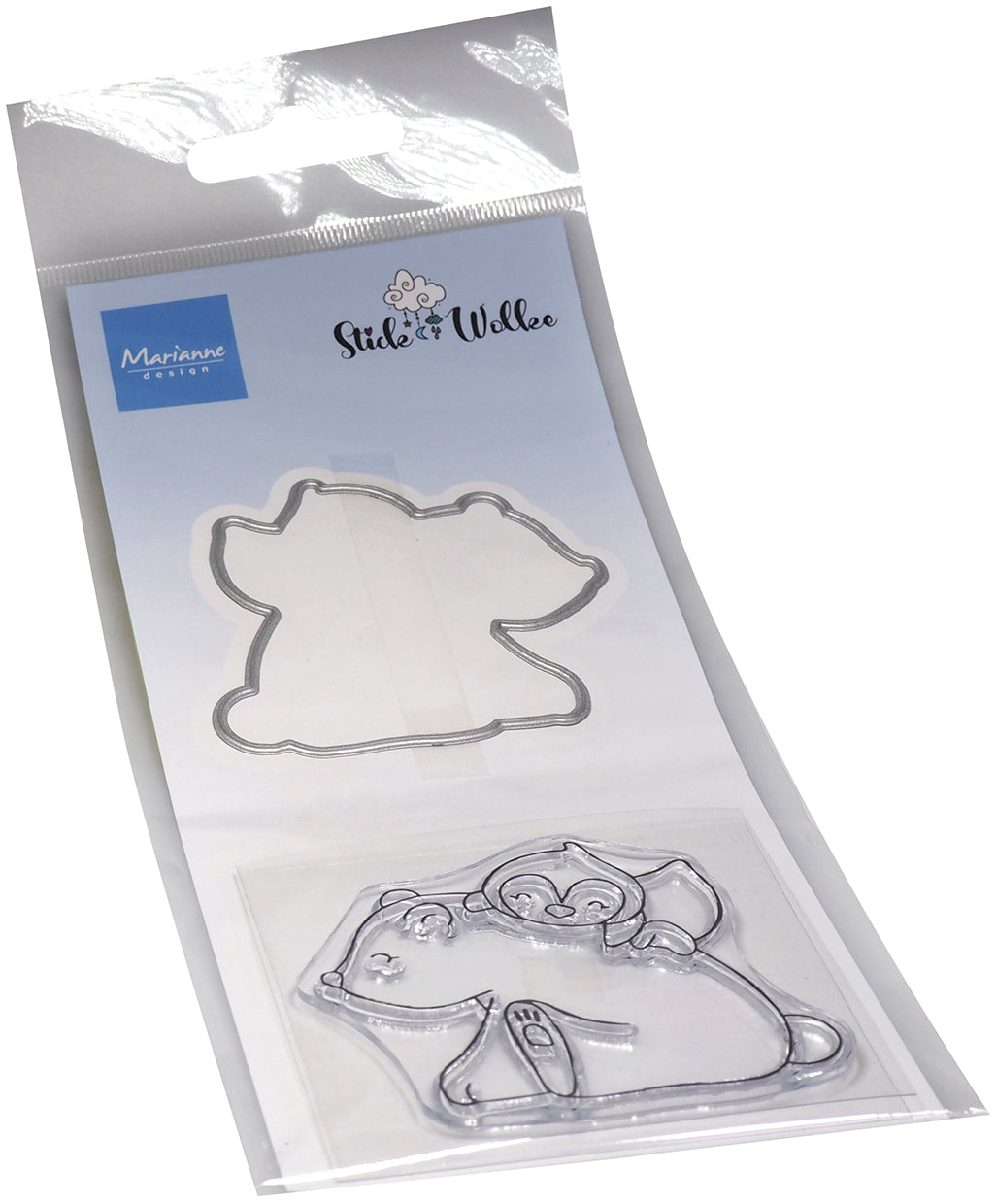 Marianne Design Stamp & Die Set - Bear & Penguin-1