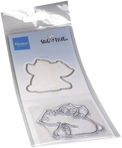 Marianne Design Stamp & Die Set - Bear & Penguin-1
