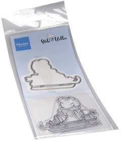 Marianne Design Stamp & Die Set - Bear & Rabbit-1