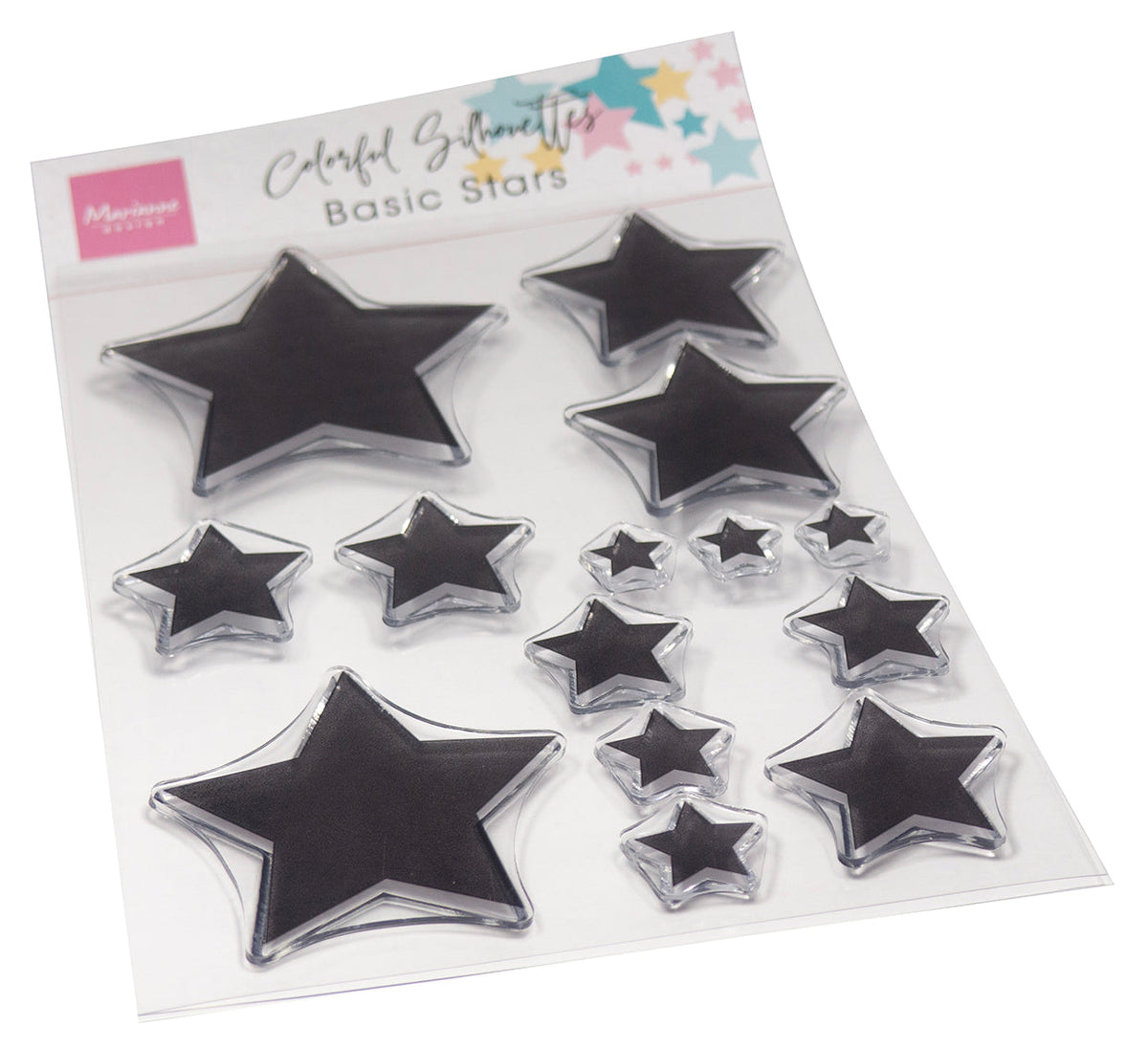 Marianne Design Clear Stamp - Silhouette Colorée - Étoiles Basiques