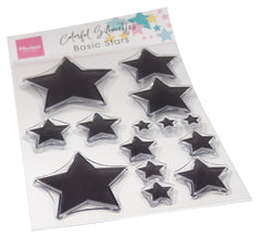 Marianne Design Clear Stamp - Silhouette Colorée - Étoiles Basiques-1