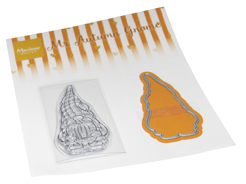 Marianne Design Stamp & Die Set - Mr. Autumn Gnome-1
