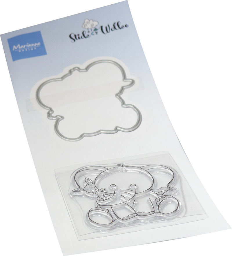 Marianne Design Stamp & Die Set - Elephant Hug-1
