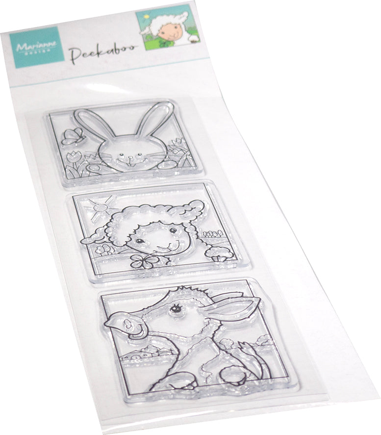 Marianne Design Clear Stamp - Hetty's Peek-A-Boo Spring Animals-1