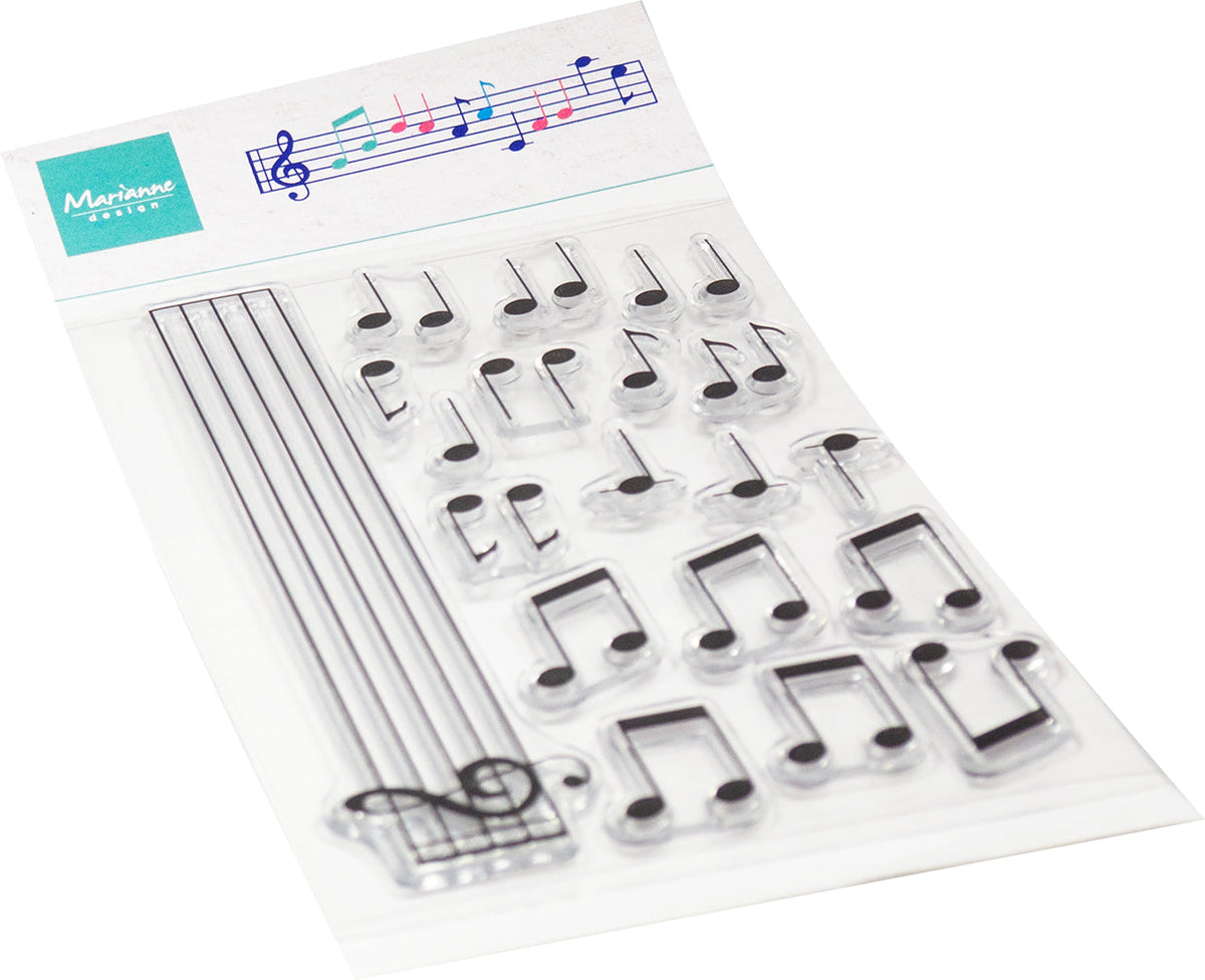 Marianne Design Tampon transparent - Notes de musique-1