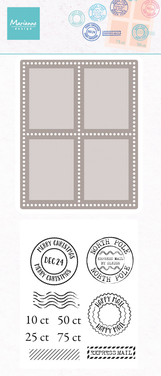 Marianne Design Stamp & Die Set - Postage Stamp-1