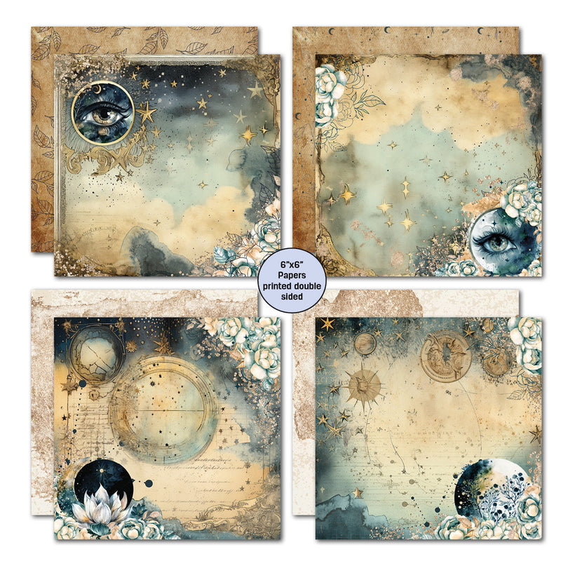 Paquete de papel Celestial Skies 6x6 de 3Quarter Designs-3