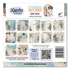 3Quarter Designs Cerulean Score 6x6 Paper Pack-1