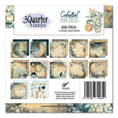Paquete de papeles Celestial Skies de 8x8 de 3Quarter Designs-1