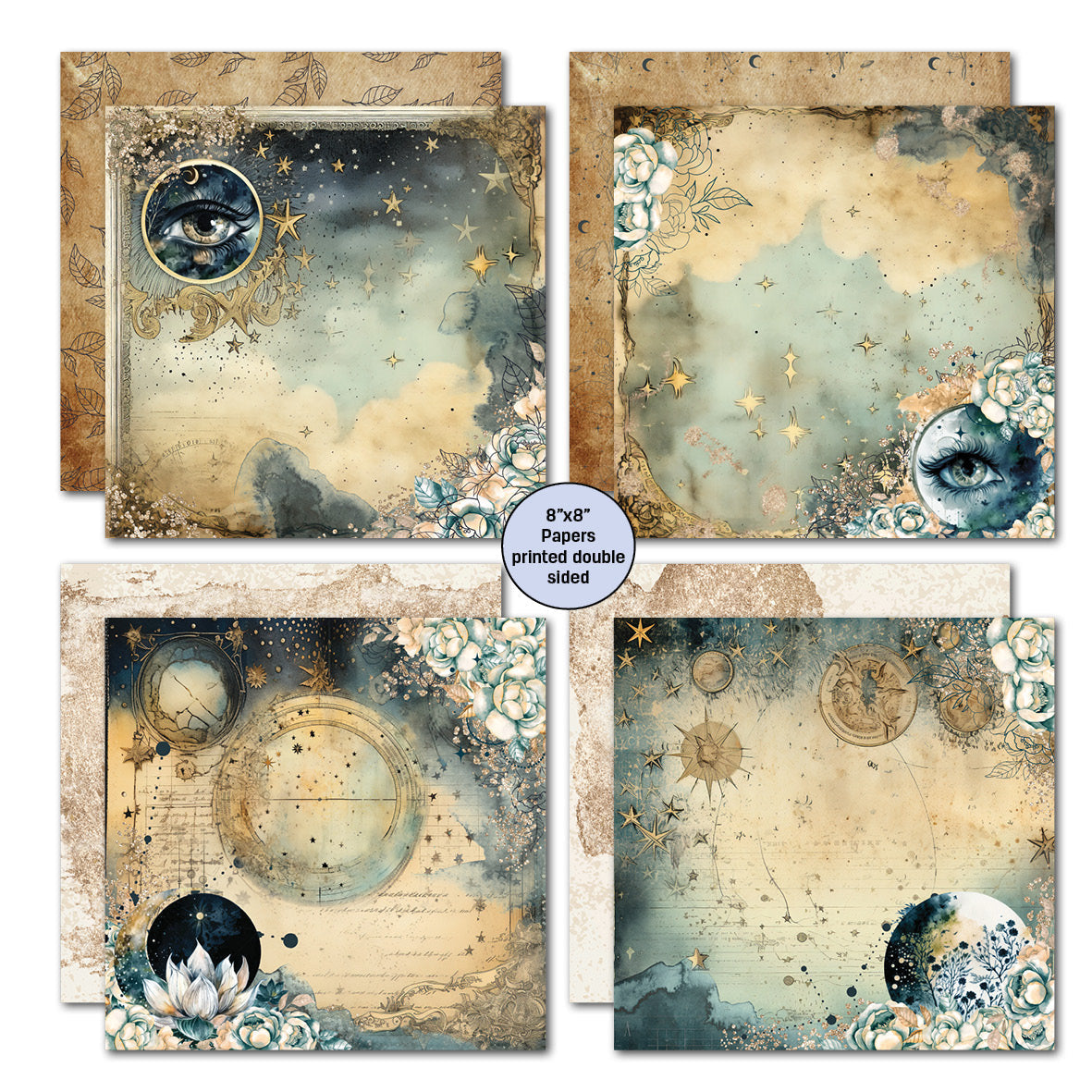 Paquete de papeles Celestial Skies de 8x8 de 3Quarter Designs-3