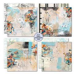 3Quarter Designs Cerulean Score 8x8 Paper Pack-3
