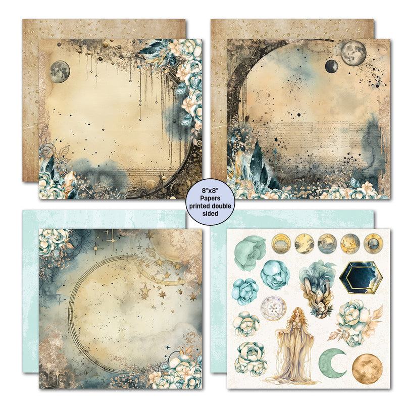 Paquete de papeles Celestial Skies de 8x8 de 3Quarter Designs-4