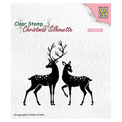 Nellie's Choice Clear Stamp Christmas Silhouette Deer-1