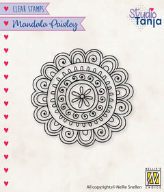 Nellie's Choice Clear Stamp Mandalas Paisley Flower-1