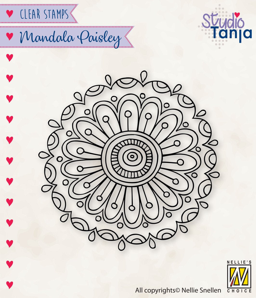 Nellie's Choice Clear Stamp Mandalas Paisley Flower 2-1
