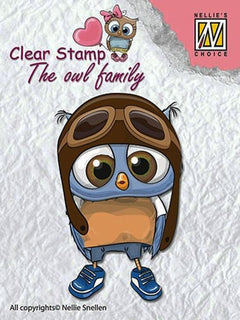 Nellie's Choice Clear Stamp The Owl Family - Family Pilot-1