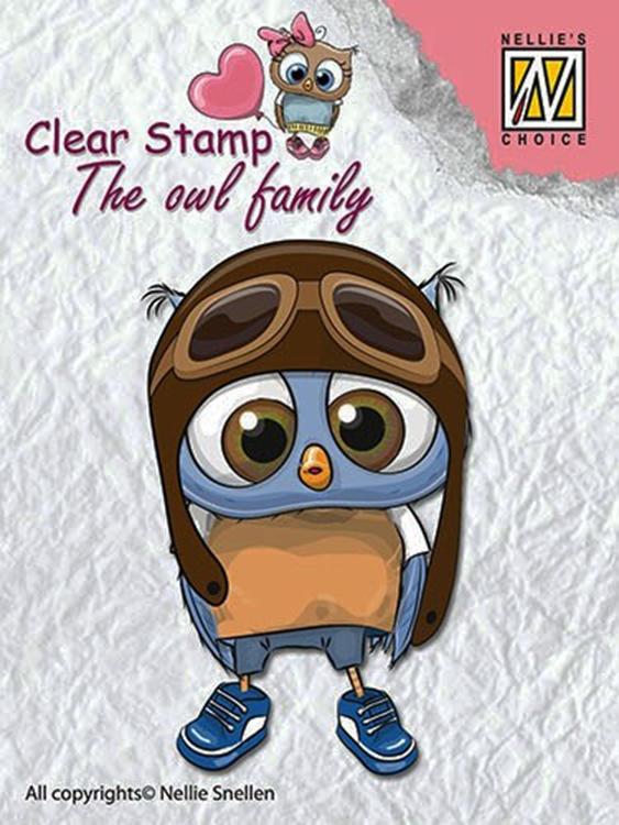 Nellie's Choice Clear Stamp The Owl Family - Family Pilot-1