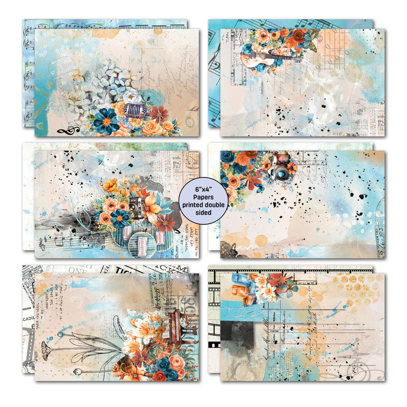 3Quarter Designs Cerulean Score 6x4 Card Pack-4