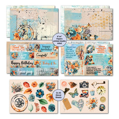 3Quarter Designs Cerulean Score 6x4 Card Pack-5