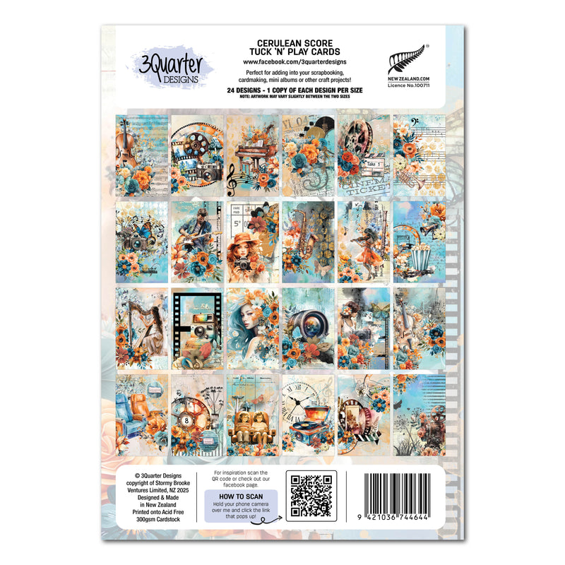 3Quarter Designs Cerulean Score - Tuck N Play Cards-2