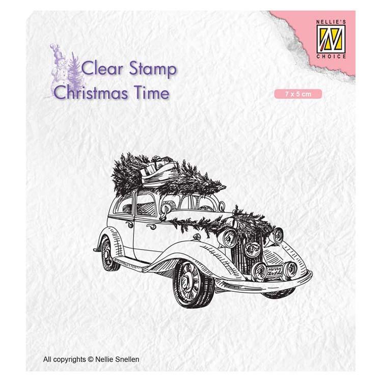 Nellie's Choice Clear Stamp Christmas Tree Transport-1