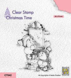 Nellie's Choice Clear Stamp Christmas Time - Present Delivery-1
