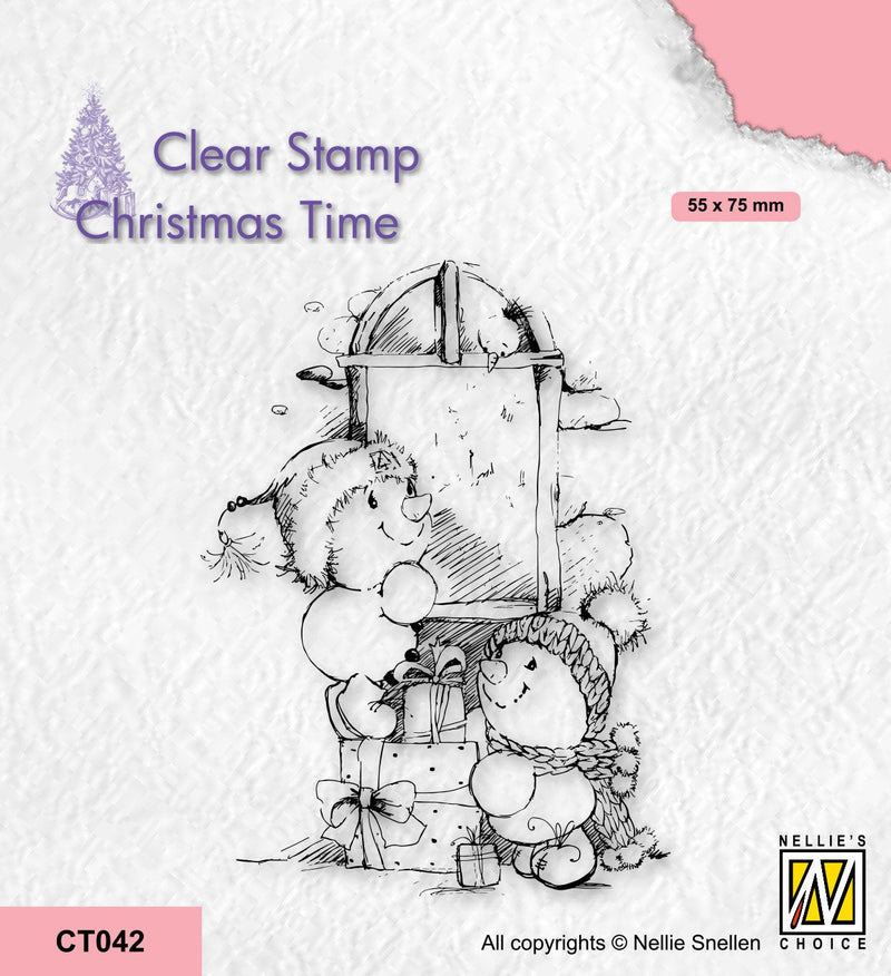 Nellie's Choice Clear Stamp Christmas Time - Present Delivery-1