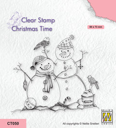 Nellie's Choice Clear Stamp - Christmas Time - Snowmen-1