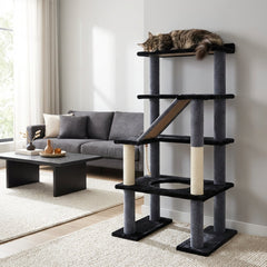 Maine Coon 65" Cat Tower - 5-Level Cat Tree-1
