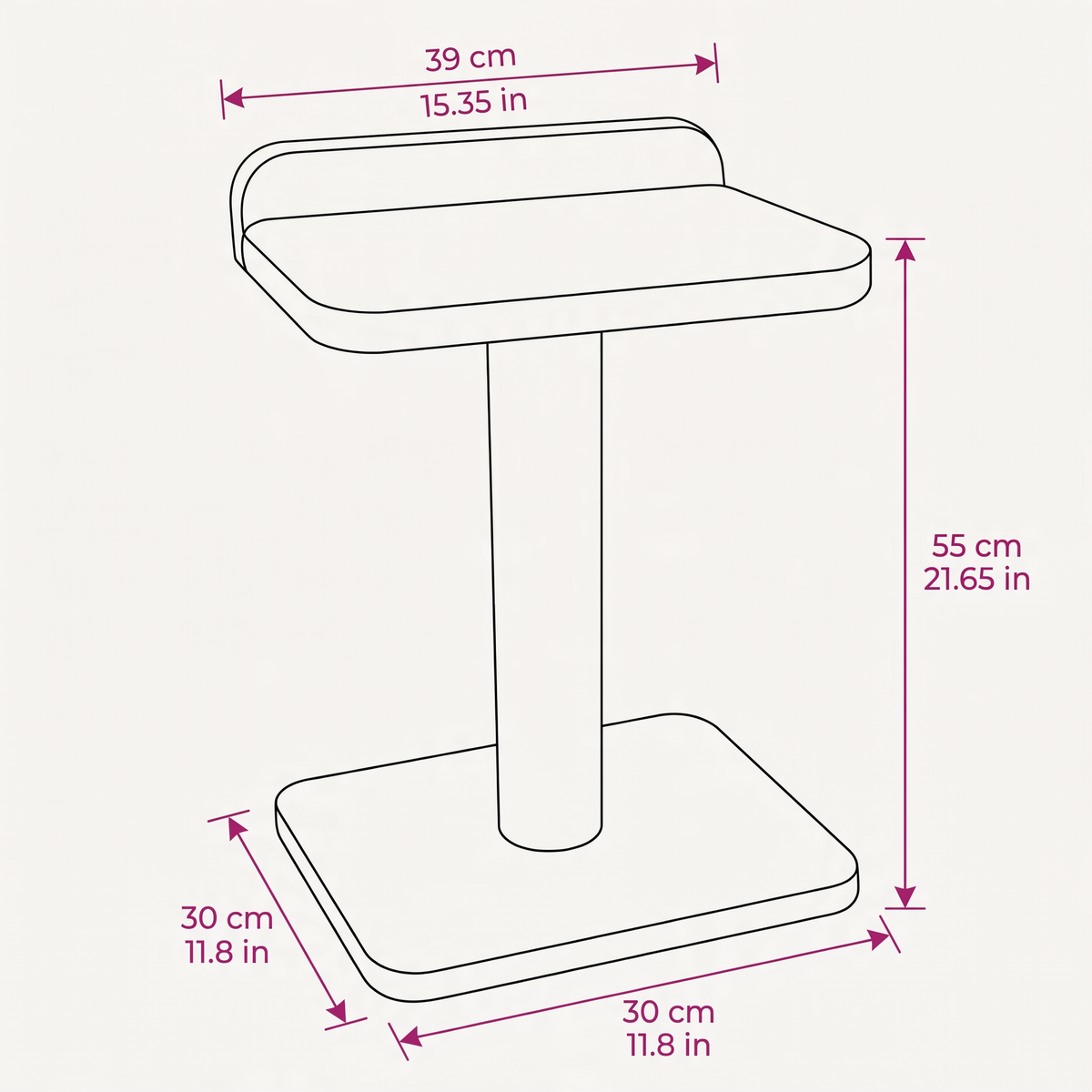 Noba Modern Plywood 1-Level Cat Tree-11