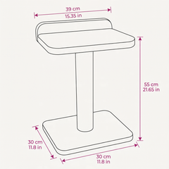 Noba Modern Plywood 1-Level Cat Tree-11