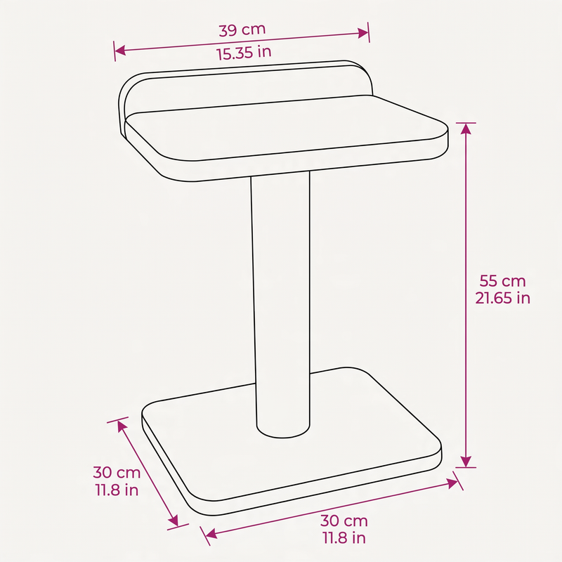 Noba Modern Plywood 1-Level Cat Tree-11