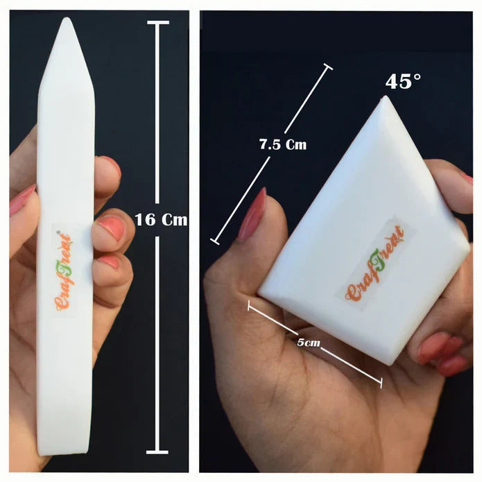 Craftreat Teflon Bone Folder Set - Large and Ergo Square - 2 Pcs-2