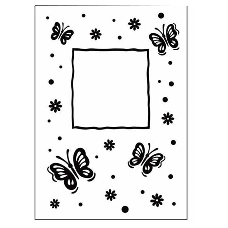 Embossing Folder Butterfly Frame-1
