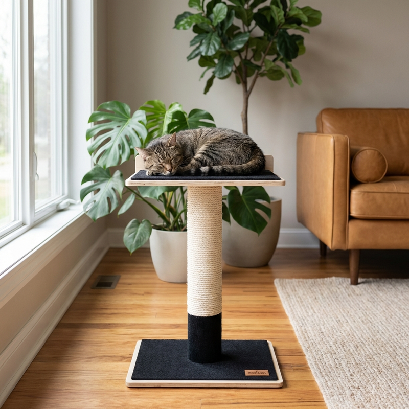 Noba Modern Plywood 1-Level Cat Tree-1