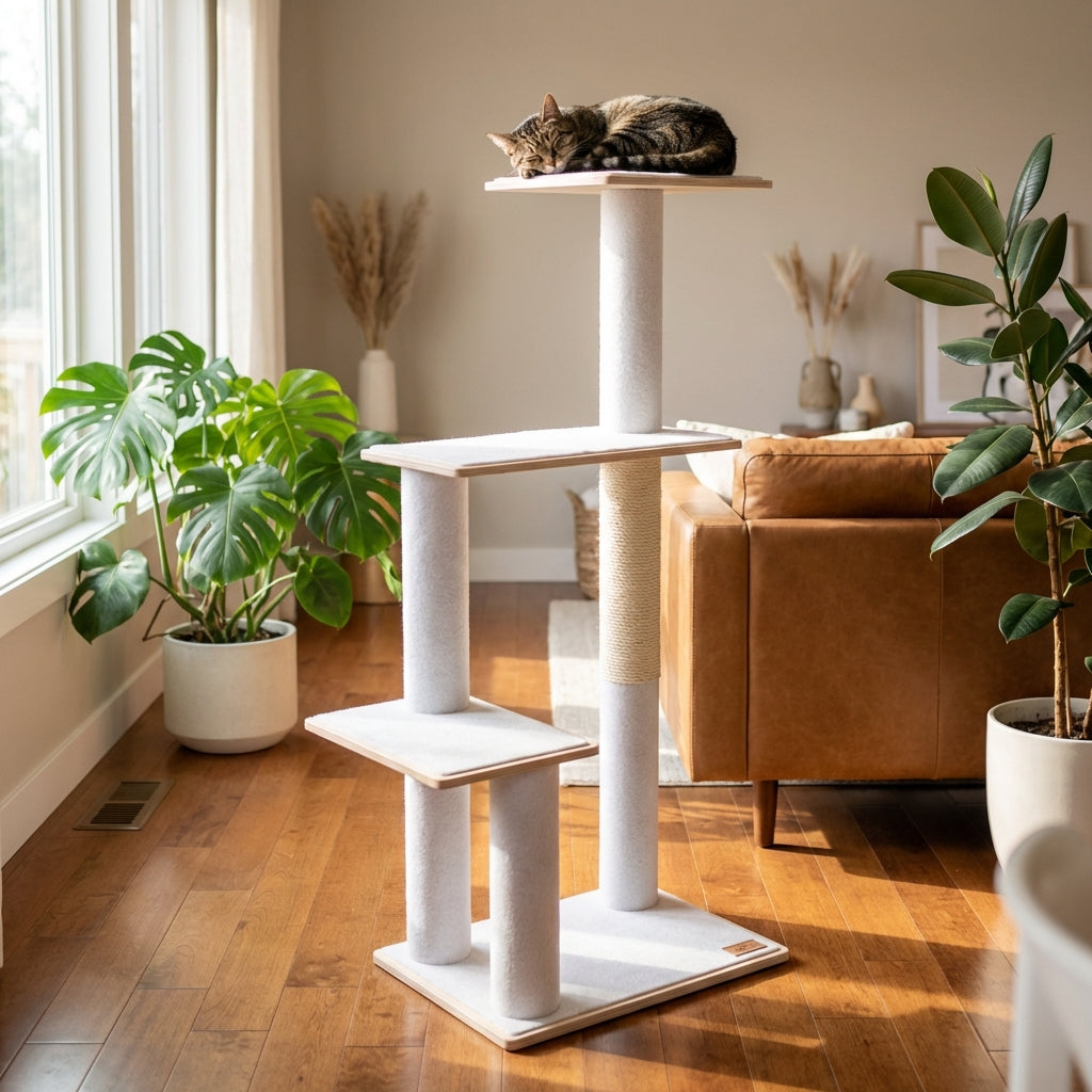 Noba Modern Plywood 3-Level Cat Tree-12