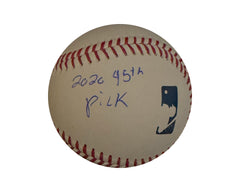 Owen Caissie Autographed Rawlings Official Major League Baseball Inscribed "2020 45th Pick"-2