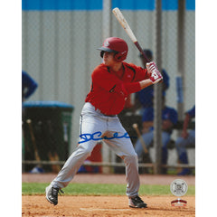 David Calabrese Autographed Team Canada Batting Front View 8x10 Photo-1