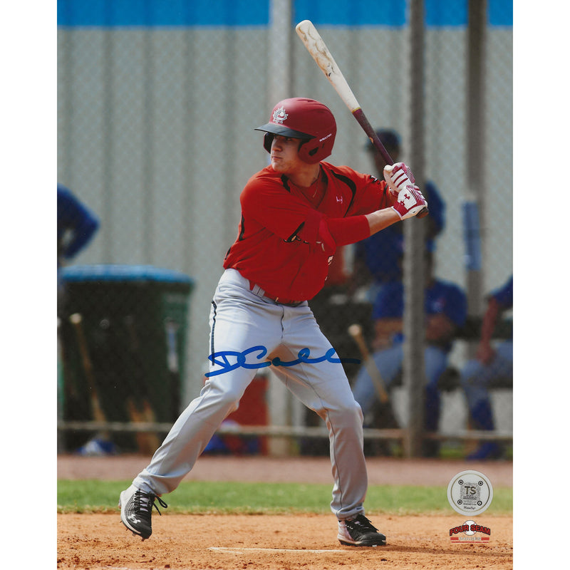 David Calabrese Autographed Team Canada Batting Front View 8x10 Photo-1
