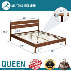 Callisto Solid Wood Bed Frame-15